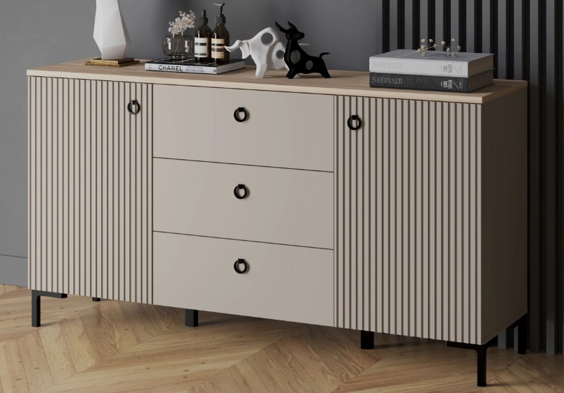 Тумба двухдверная с 3 ящиками Zima (Зима) 150*081*041