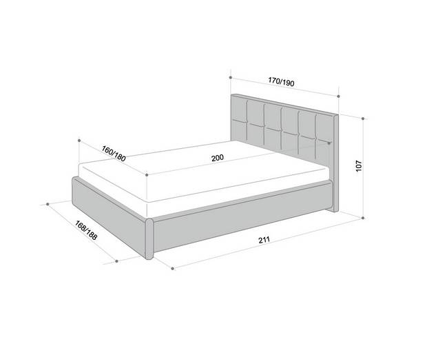 Кровать 200*160 MARTA