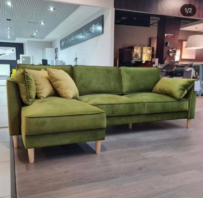 Диван Грейс с оттоманкой слева по индивид. размерам 3260*1500*1000