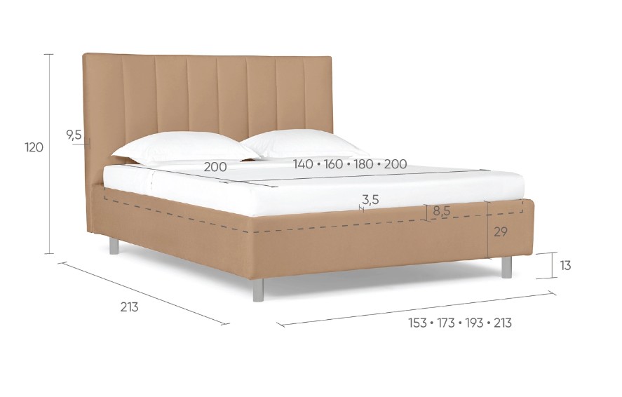 Кровать 200*160 Pola nova (Пола нова) (основание База добавляется отдельно)