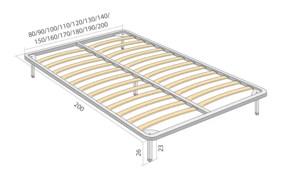 Основание с ламелями 200*200