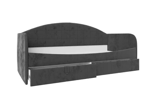 Сити ПМ-332.18 Кровать с 2 ящиками в мягкой обивке