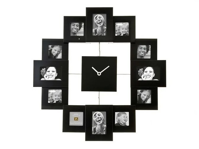 Часы настенные Family Time, для 12 фотографий