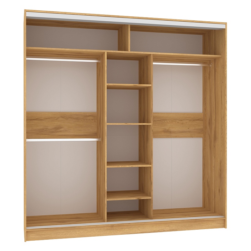 Strike 2000 Шкаф-купе зеркало/лдсп