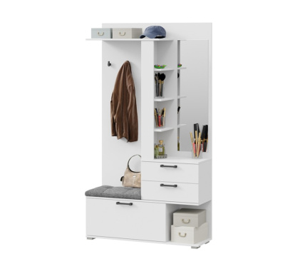 Эрика Набор мебели для прихожей Секция комбинированная с крючками и зеркалом Тип 2