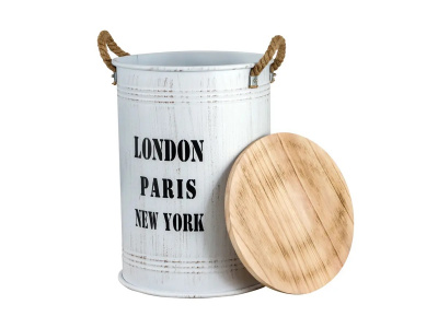 Корзина LONDON PARIS NEW YORK, 28x28x35сm