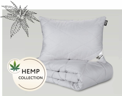 Подушка стеганая Конопля Премиум (50*70, Перкаль)