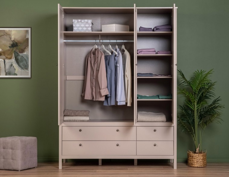 Шкаф трехдверный с ящиками Kasli (Касли) 158*215*061