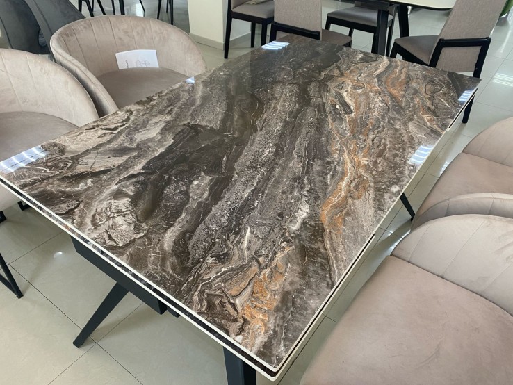 "АСТИ" стол обеденный раздвижной 85х140-220х76 столешница керамика