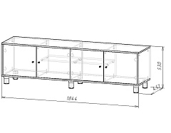 Тумба "HYGGE"/"ХЮГГЕ", 185*45*53