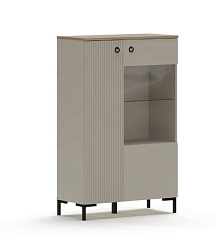 Шкаф двухдверный со стеклом Zima (Зима) 086*137*041