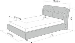 Кровать с ПМ 200*180 FIORA