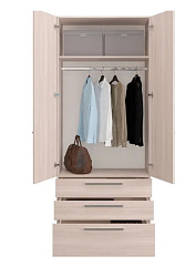 Шкаф двухдверный с ящиками Noble (Нобл) 090*224*053