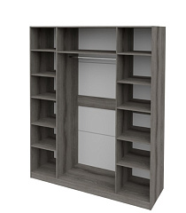 Манхеттен шкаф с 4 дверями с зеркалом