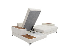 Адель диван модульный (Угол правый Ножки металл. Накл. Венге)