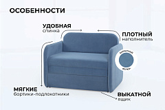 Кресло-кровать Unix фасад в ткани