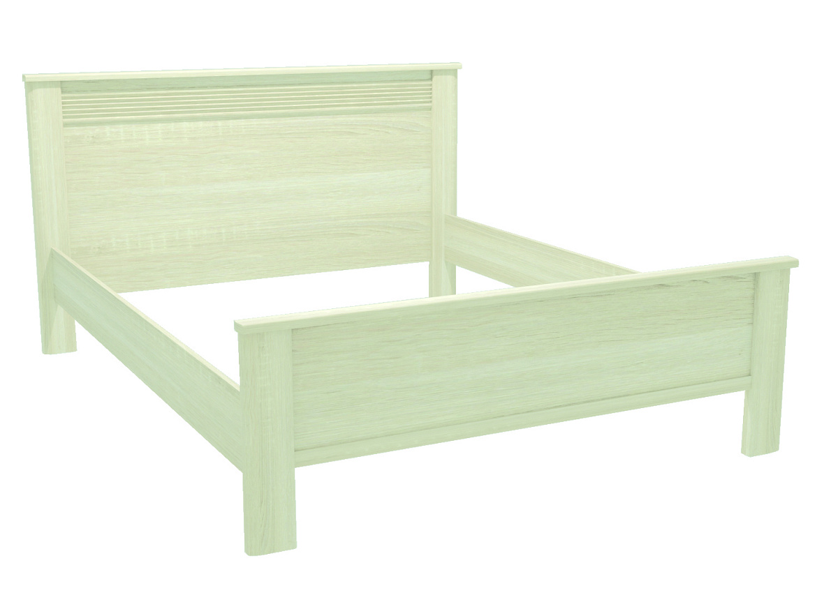 Диана белая Мод.Д3 Кровать с стационарным основанием (спальное место 1600х2000)