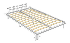 Основание с ламелями 200*200