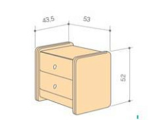 Тумбочка Классик 2 со стеклом