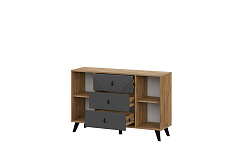 Модульная система "Байкал" Комод 3 ящика двухстворчатый