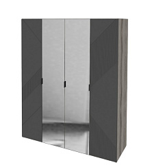 Манхеттен шкаф с 4 дверями с зеркалом