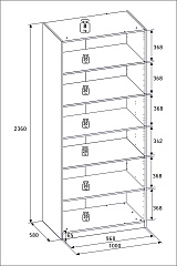 РУМ Корпус шкафа 100см