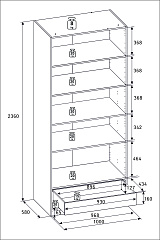 РУМ Корпус шкафа 100см
