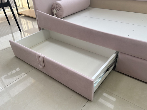 Алиса ПМ-332.18 Кровать с 2 ящиками в мягкой обивке