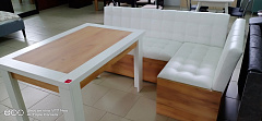 Обеденная группа скамья угловая со столом Хьюстон