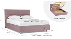 Кровать с ПМ 200*180 ORLANDO (ПМ отдельно)