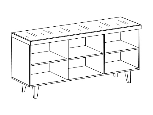 Тумба 3-х дверная КрТ3 (Кристал)