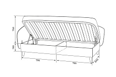 Диван LX 570 правый Без подушек