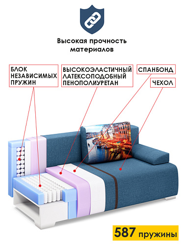 Сити Люкс д.к. НПБ еврокнижка (192*100*91 сп.м.192*153 см, выс. сид. 44 см )