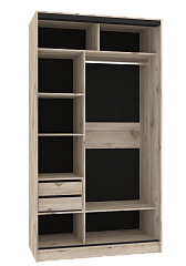 Шкаф-купе 1200 Домашний зеркало/лдсп