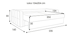 Диван-кровать Loko с широкими подлокотниками