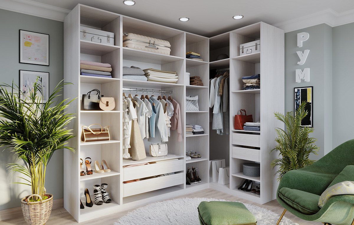 РУМ Гардеробная система угловой 1