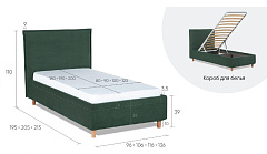 Кровать с ПМ 200*090 Betsy New (Бэтси Нью)