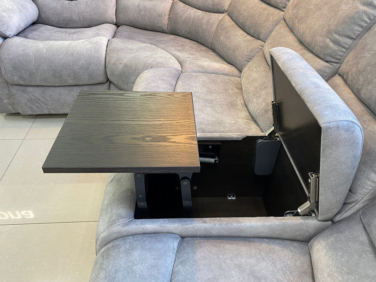 РИДБЕРГ, угловой диван со встроенным баром и кофейным столиком